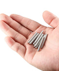 Stainless steel dowel pins, 4×30 mm (approx 5/32"), 10 pcs held in hand