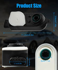 Top Shelf Front Grille Active Aero Shutter Motor Oem 84375398 showing dimensions: 11.2cm x 3.6cm x 2.8cm.