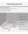 Hole Size Reservation Chart for Electric Pull Down Attic Ladder with dimensions and specifications for installation.
