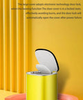 1Kg Portable Mini Washing Machine Featuring High Temp Boil Mode And Fully Automatic Controls, yellow with safety cover open.