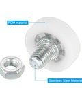 Heavy Duty 19Mm Drawer Rollers Replacement Pulley Wheels With Nuts, POM disc with stainless steel stem and nut.