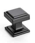 Matte Black Square Cabinet Knobs 15 Pack 1 Inch Diameter Zinc Solid Drawer Pulls Farmhouse Cabinet Hardware Handles