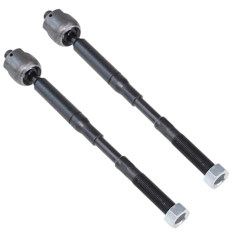 Beefed-Up Front End 12 Piece Suspension Kit For Toyota Corolla 2003 Through 2008 Replacement Includes Front Lower Control Arms, Ball Joints, Stabilizer Sway Bar End Links, Tie Rod Ends And Boots, pair of black steel tie rod ends