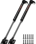 20 Inch Gas Strut Lift Supports For Heavy Duty Toolbox And Storage Trunk Lid With 100 Lbs Force 445N, showcasing steel shocks and mounting screws.