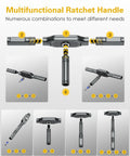 71-In-1 Magnetic Screwdriver Set With Ratcheting And Precision Bits modular handle configuration guide