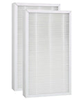 Two Allergen Reduction Replacement Filters For 3M Filtrete C01 T02 Room Air Purifier, H11 High Efficiency Filter in white frame.