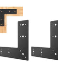 L Shape Corner Bracket Mending Plate Right Angle Built To Last Heavy Duty Black Powder Coated Carbon Steel For Wood And Metal Projects