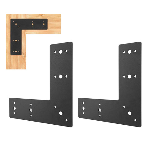 L Shape Corner Bracket Mending Plate Right Angle Built To Last Heavy Duty Black Powder Coated Carbon Steel For Wood And Metal Projects