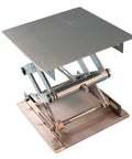 Stainless steel lab jack stand/table lift with 4x4 in top plate and scissor mechanism, Amazon brand