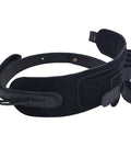 Premium Leather Gun Shell Holder Buttstock With Matched Rifle Sling For Left Hand Use in black veg-tanned cowhide
