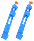 Top Rated Adjustable Cutting Positioning Clamp Set For Woodworking Pros, 2 piece blue guides with orange knobs for circular saw.