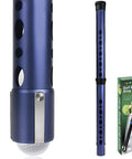 Premium Aluminum Alloy Golf Ball Retriever With Shag Tube Holds 20 Balls, Lightweight Rustproof Ball Picker Upper, blue color