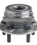 Front view of Front Wheel Bearing And Hub Assembly For 2010 To 2015 Toyota Prius And 2012 To 2015 Prius Plug-In, 2011 To 2017 Lexus CT200h, 5 Stud Hub With ABS, OEM-Grade Replacement For A Smooth, Quiet Ride And Reliable, Safe Performance.