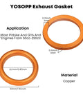GY6 Exhaust Bolt Kit With Gasket For 50cc To 150cc Scooters ATVs Go Karts Moped Quad Dune Buggy And More Fits GMB139 Engine 50cc 70cc 90cc 110cc 125cc 150cc Taotao Sunl Coolster Jonway Roketa copper exhaust gasket 30mm