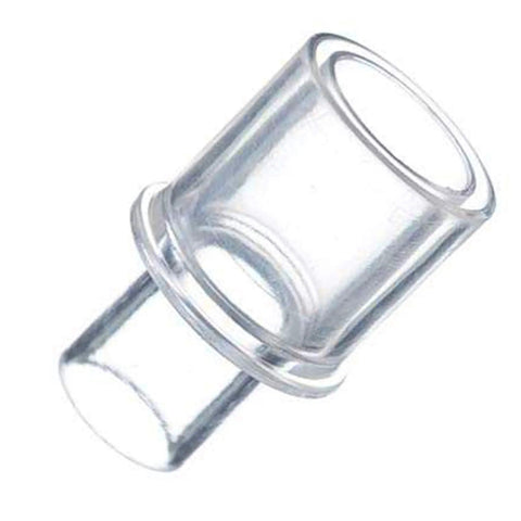 Universal CPAP BiPAP Tubing Adapters 4 Pack Set With 22MM To 22MM, 22MM Male To 15MM Female, 15MM Outer To 22MM Outer With 15MM Inner, And 22MM Outer To 22MM Outer With 15MM Inner, Works With Most Machines And Cleaners clear plastic adapter