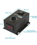 Front view of Beefy DC Motor Speed Controller For Power Projects 12V To 48V 40A PWM Brush Motor Governor with digital display and dial knob.