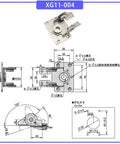 Diagram of Stainless Steel Dual Axis Torque Hinge For Gate With 360 Degree Rotation Adjustable Damping And Reciprocating Torque Durable Heavy Duty Gate Hardware 1 Piece No Screws Included