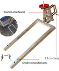 Tractor attachment part of 12 Nozzles Pull Behind Garden Seeder for Tractors with Adjustable Planting Stainless Steel