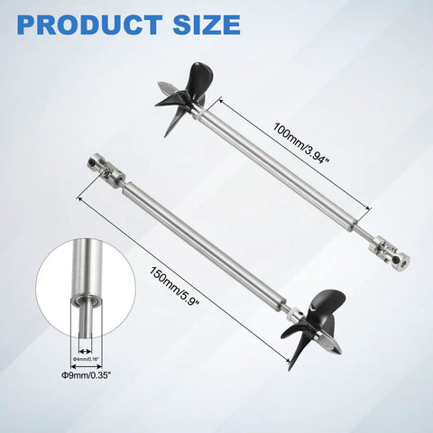 Upgrade Your RC Boat With A Solid Drive Shaft And Propeller Universal Joint Kit, 150mm Shaft, 100mm Sleeve, 55mm Propeller