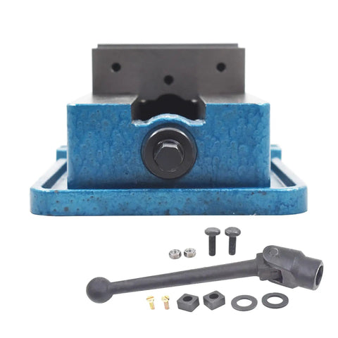 5 X 4.92 Precision Mill Vise Without Base Locking Clamp for CNC Milling Machines with accessories, front view
