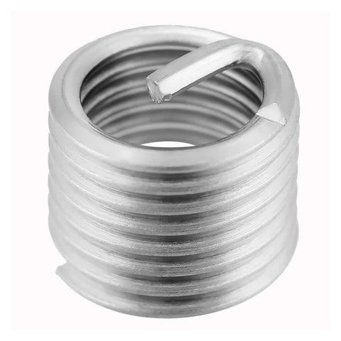 Heavy Duty Stainless Steel Self Tapping Threaded Inserts Kit 250 Pieces M8 Threaded Inserts Screw Bushings Coiled Wire Sleeve Set DIY Friendly For Aluminum Die Casting Automotive Appliances And Industrial Repairs, M8 insert close-up
