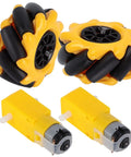 Omni Wheel Set for TT Geared Motor 60mm Rubber Coated Omnidirectional Wheels Left And Right Pair for DIY Robot Car