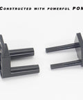 Two Pack Barn Sliding Door Floor Guides Made From POM Plastic Durable Floor Guides With Adjustable Wall Mount Black Finish