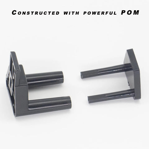 Two Pack Barn Sliding Door Floor Guides Made From POM Plastic Durable Floor Guides With Adjustable Wall Mount Black Finish