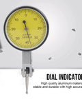 Dial Test Indicator Kit 0.01mm Precision Lever Dial Gauge With Aluminum Case High Visibility Yellow Scale 360 Degree Bezel