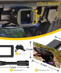 Personalized Hitch Cover For 2 Inch Receivers With Custom Photo And Text Heavy Duty Steel Trailer Plug Cover For Trucks SUVs And Pickups Make It Yours With Your Own Image Or Message, showing size and components
