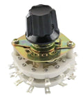Two Pole Eleven Throw Rotary Switch Kit With Double Deck Band Channel for radios and TVs, metal and plastic, Model KCT 2x11