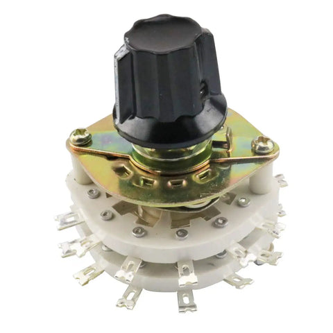 Two Pole Eleven Throw Rotary Switch Kit With Double Deck Band Channel for radios and TVs, metal and plastic, Model KCT 2x11