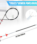 79 Inch Stainless Steel Four Claw Toilet Auger Bendable Drain Snake Clog Remover for Sink and Tub with flexible design.
