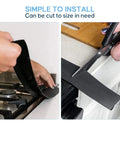 Silicone Stove Gap Cover 2 Pack 25 Inch Heat Resistant Gap Filler Seals Spills installation demonstration.