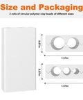 Dimensions of the Round Shape Polymer Clay Bead Roller for DIY Jewelry, Two Pack with varying bead sizes