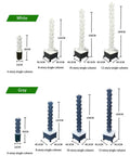 Vertical Tower Garden Kit For Indoor And Outdoor Herb And Vegetable Growing System An All In One Do It Yourself Hydroponic Setup For Home And Patio Ideal For Urban Gardeners Seeking Easy Space Saving Fresh Greens And Flavorful Herbs, white and gray columns in various heights shown