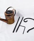 Solar Garden LED Light Watering Can Fairy Lights bronze set with stake parts for Pathway Yard Lawn Patio Decor