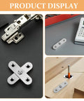 Six Pack Foldable 360 Degree Concealed Cabinet Door Hinges In Stainless Steel Central Pivot Self Closing Space Saving Hidden Hardware