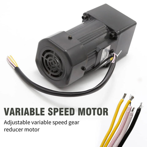 DUZFOREI adjustable variable-speed gear reducer motor, 90W, 110V AC, 75 RPM, with speed controller, single-phase
