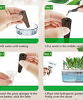 Instructions for using 101 Piece Hydroponic Pods Kit For Indoor Gardens With Seed Pods Grow Sponges Labels Baskets Domes.