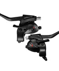 EZ Fire Plus Shift Brake Lever For 3x8 Speed Drivetrains with Two Finger Ergonomic Brake Optical Gear Display in black