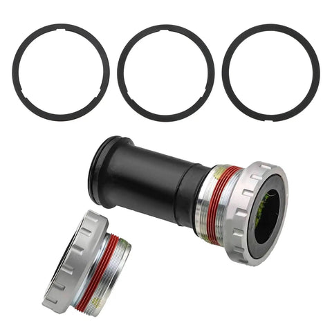 16 Piece Mountain Bike Bottom Bracket Spacer Kit With 35x41mm Washers For Shimano BB51 BB52 BB70, plastic spacers visible.