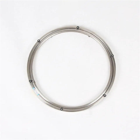 Top view of Stainless Steel Lazy Susan Turntable With 360 Degree Swivel Bearing For Kitchen And Dining Table 120 Cm Diameter