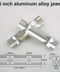 V Type CNC Milling Vise Hard Jaws Set For Aluminum Alloy V Clip Fixtures 1 Pair Replacement Fit For 5 inch 125mm vises