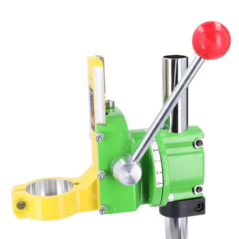 Alloy Steel Drill Press Stand Built To Last With 60mm Travel Depth Adjustment For 38 To 43mm Power Drills Rotatable Design For Versatile Applications And Precise Depth Control Heavy Duty Stability shown with adjustment lever and clamp.
