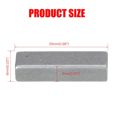 Heavy Duty 6 Inch Mechanical Brake Disc Rotor One Inch Bore Quarter Inch Keyway for Manco ASW Buggies dimensions, 25mm x 6mm.