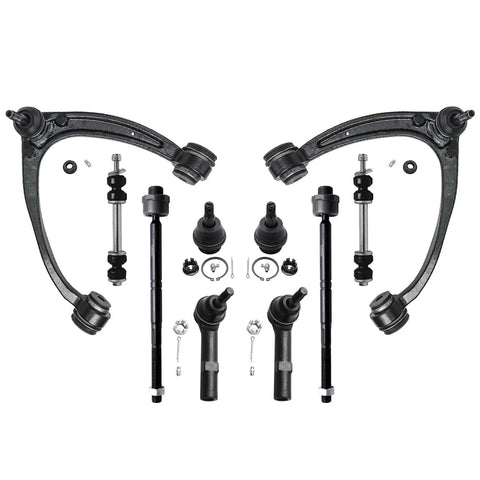 12Pc Front End Suspension Kit For 07 13 Chevy Silverado 1500 Includes Ball Joints Steel Lower Control Arms And Beefed Up Bolt On Replacement For A Smoother Ride. 12-piece steel suspension parts set