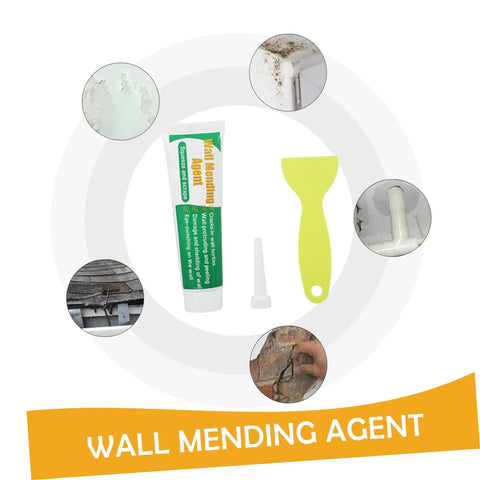 Two Pack Wall Mending Repair Kit With Scraper And Quick Drywall Paste For Cracks, Holes, Gaps, Graffiti Fixes, Self Adhesive Patch Cream, Easy Fast Repair For Damaged Walls
