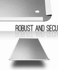 Metal Tin Danger Sign For Heavy Equipment 8x12 Inch close-up showing robust aluminum corner with pre-drilled holes, secure mount