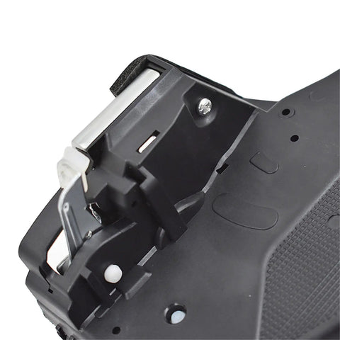 Close-up view of Heavy Duty Liftgate Actuator Tailgate Lock and Rear Trunk Latch for Toyota RAV4 2006 to 2012, black plastic construction.